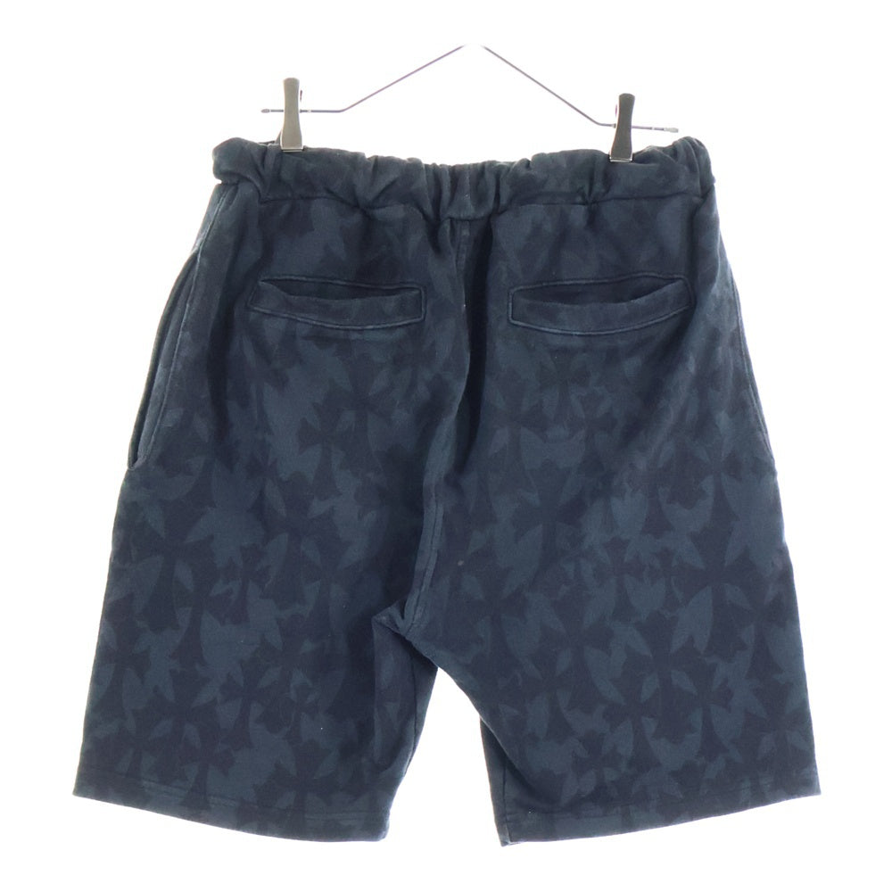 CHROME HEARTS(クロムハーツ) Graveyard Cemetery Cross Half Pants グレイブヤード 総柄 ハーフ ショート パンツ ブラック