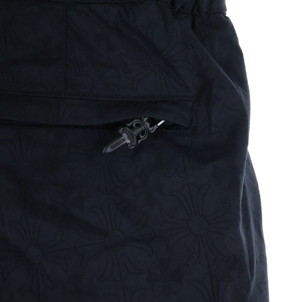 CHROME HEARTS(クロムハーツ) CHプラス 総柄 ナイロン ハーフパンツ ショーツ ブラック