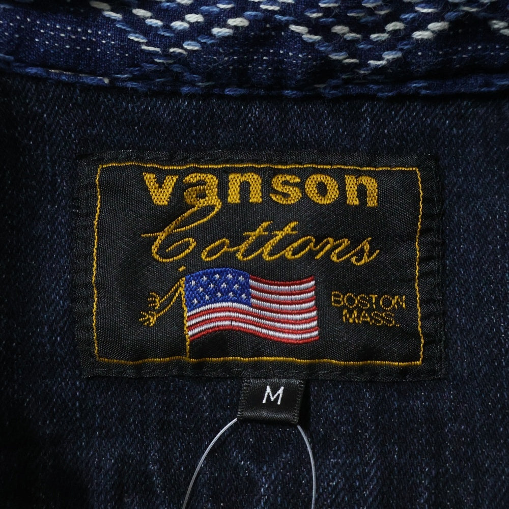 VANSON(バンソン) 2ポケット デニムシャツ インディゴ NVSL-2302