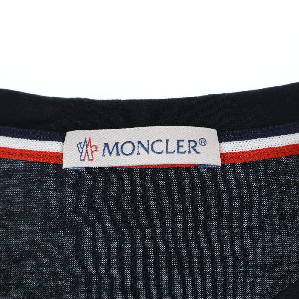 MONCLER(モンクレール) 19SS ワッペン付き 半袖Tシャツ カットソー ブラック E10918019800
