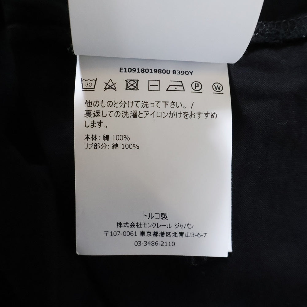 MONCLER(モンクレール) 19SS ワッペン付き 半袖Tシャツ カットソー ブラック E10918019800