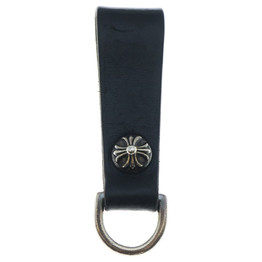CHROME HEARTS(クロムハーツ) BELT LOOP D RING Dリング クロスボールベルトループ ブラック/シルバー BCA415