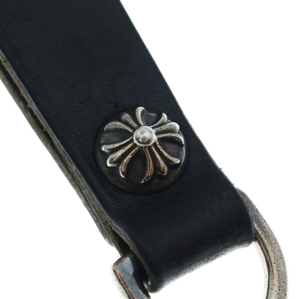 CHROME HEARTS(クロムハーツ) BELT LOOP D RING Dリング クロスボールベルトループ ブラック/シルバー BCA415
