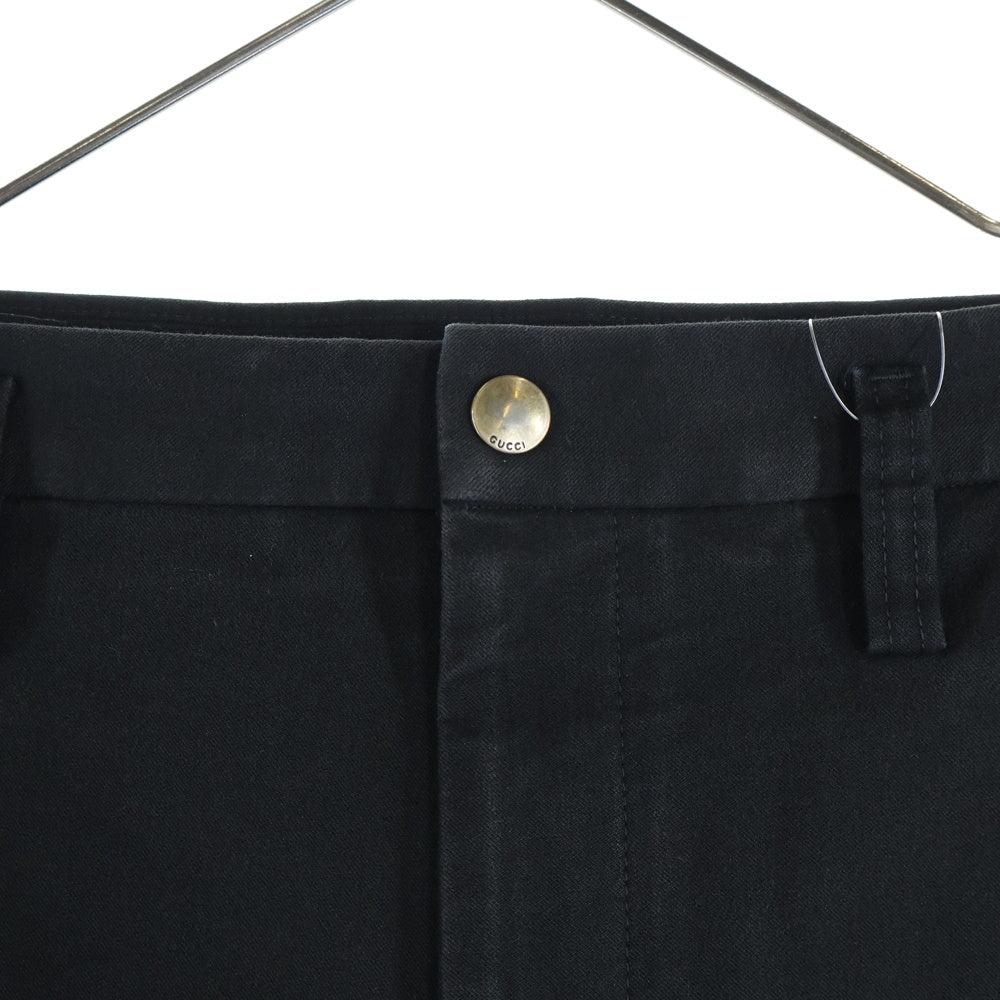 GUCCI(グッチ) 18SS Sideline Gabardine Stretch Pants ギャバジンストレッチパンツ ブラック