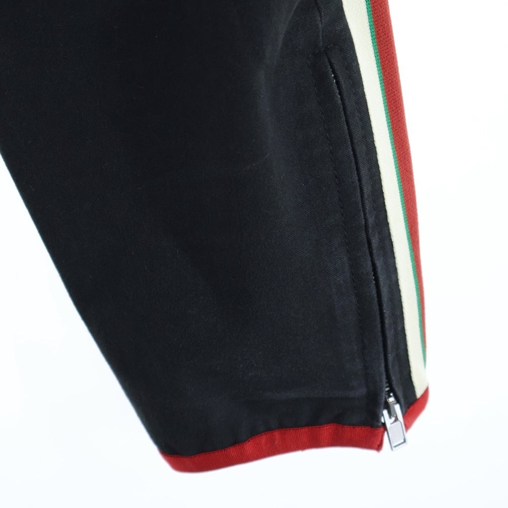 GUCCI(グッチ) 18SS Sideline Gabardine Stretch Pants ギャバジンストレッチパンツ ブラック