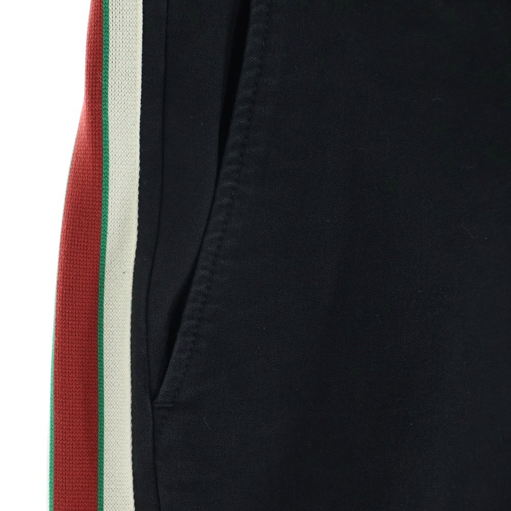 GUCCI(グッチ) 18SS Sideline Gabardine Stretch Pants ギャバジンストレッチパンツ ブラック