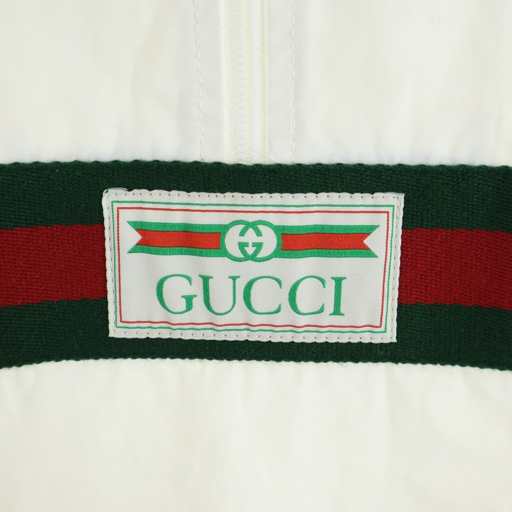 GUCCI(グッチ) 21AW シェリーライン ハーフジップ フーデッド ジャケット ホワイト 594861