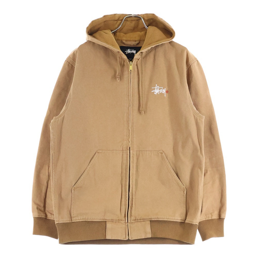 STUSSY(ステューシー) Canvas Worker Zip Hoodie キャンバス ワーカー ジップフーディー ブラウン 315107