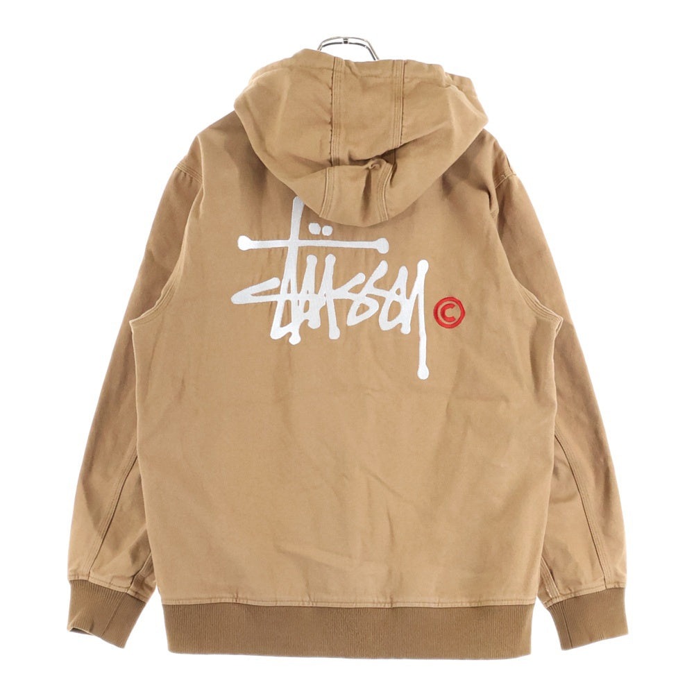 STUSSY(ステューシー) Canvas Worker Zip Hoodie キャンバス ワーカー ジップフーディー ブラウン 315107