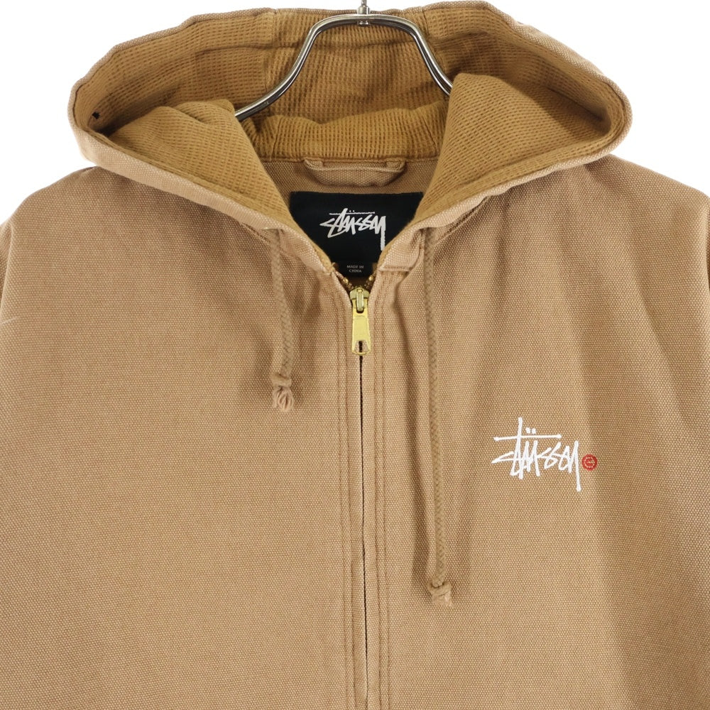 STUSSY(ステューシー) Canvas Worker Zip Hoodie キャンバス ワーカー ジップフーディー ブラウン 315107