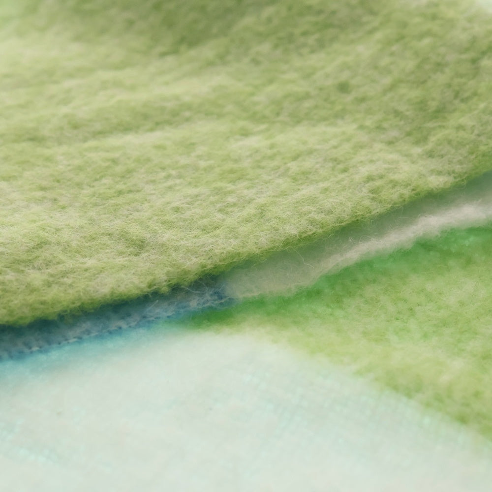 MAISON KITSUNE(メゾンキツネ) ALPACA STRIPE SCARF アルパカウール ロゴラベル フリンジ 大判 ストール スカーフ レディース NM0604WA0022