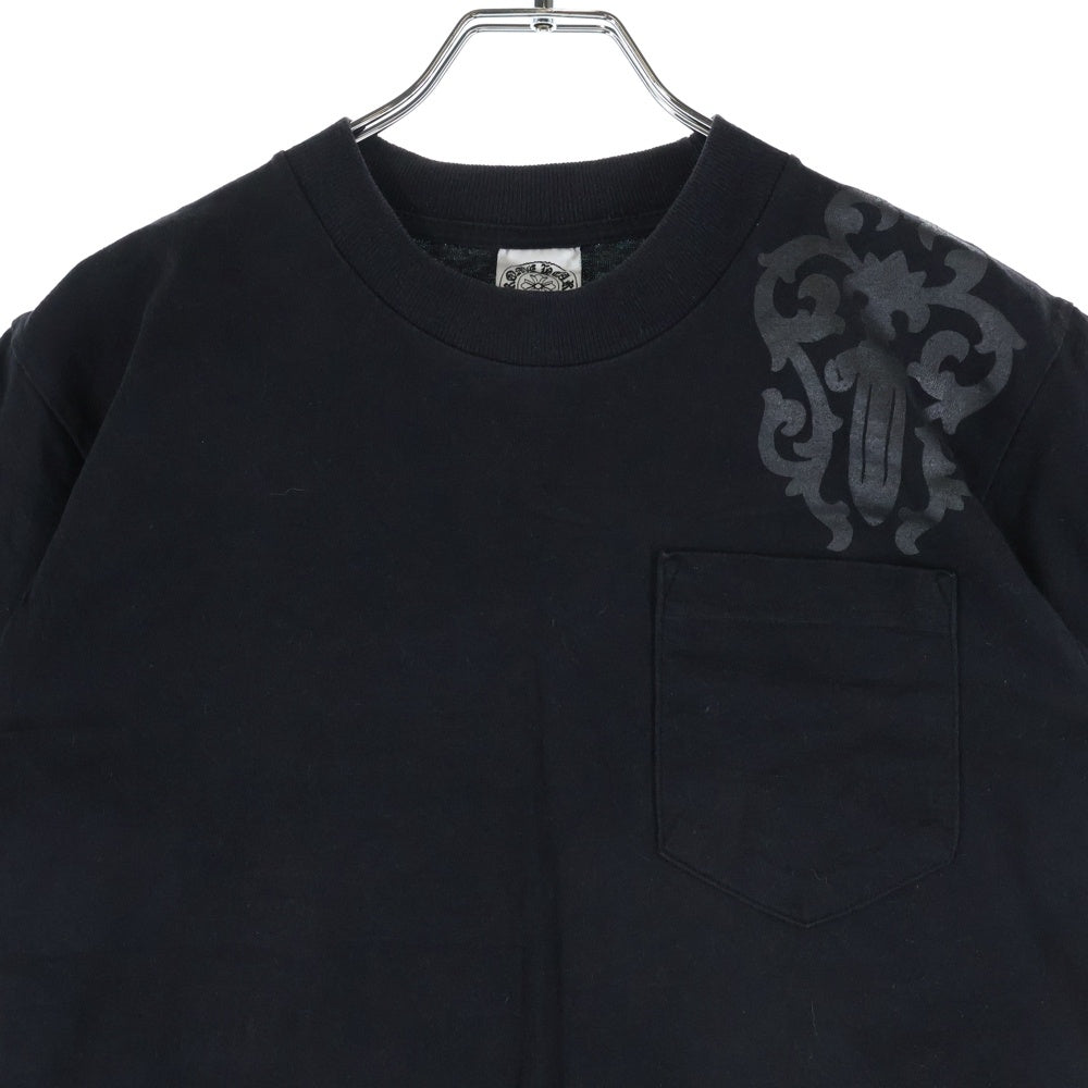 CHROME HEARTS(クロムハーツ) OLD バックセメタリープリント 半袖ポケットTシャツ カットソー ブラック