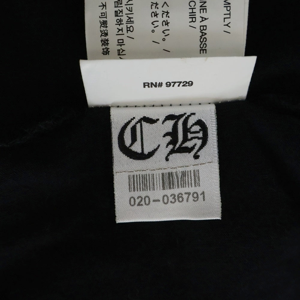 CHROME HEARTS(クロムハーツ) FOTI SCROLL LOGO L/S TEE フォティー スカルロゴプリント クルーネック ロングスリーブ 長袖Tシャツ カットソー ブラック/パープル