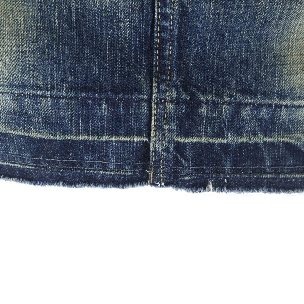 HYSTERIC GLAMOUR(ヒステリックグラマー) スタッズ付 ダメージ加工 デニムショーツ ハーフパンツ インディゴ レディース 2AK-2371