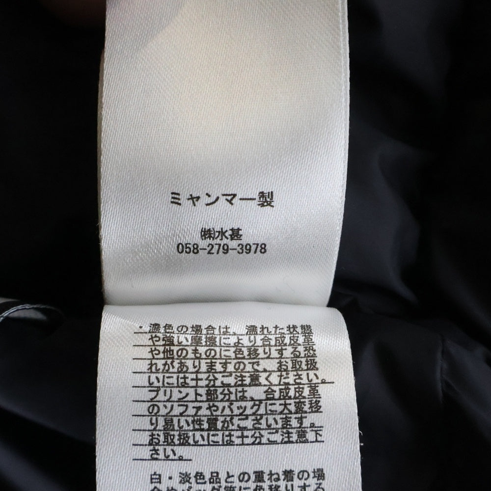 FIRST DOWN(ファーストダウン) 胸ロゴ フィーディー ダウンジャケット ブラック 204-3502