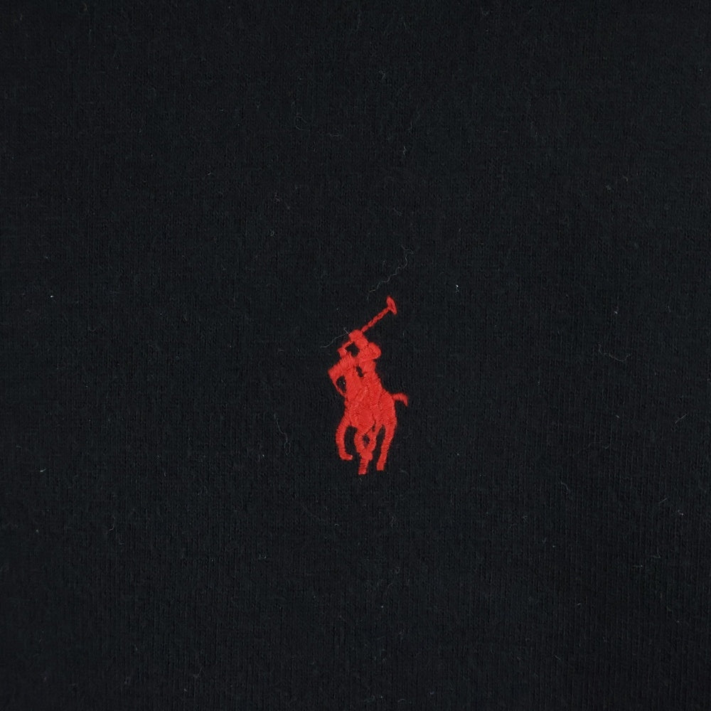 POLO RALPH LAUREN(ポロラルフローレン) ロゴ刺繍 スウェット プルオーバーパーカー フーディー ブラック