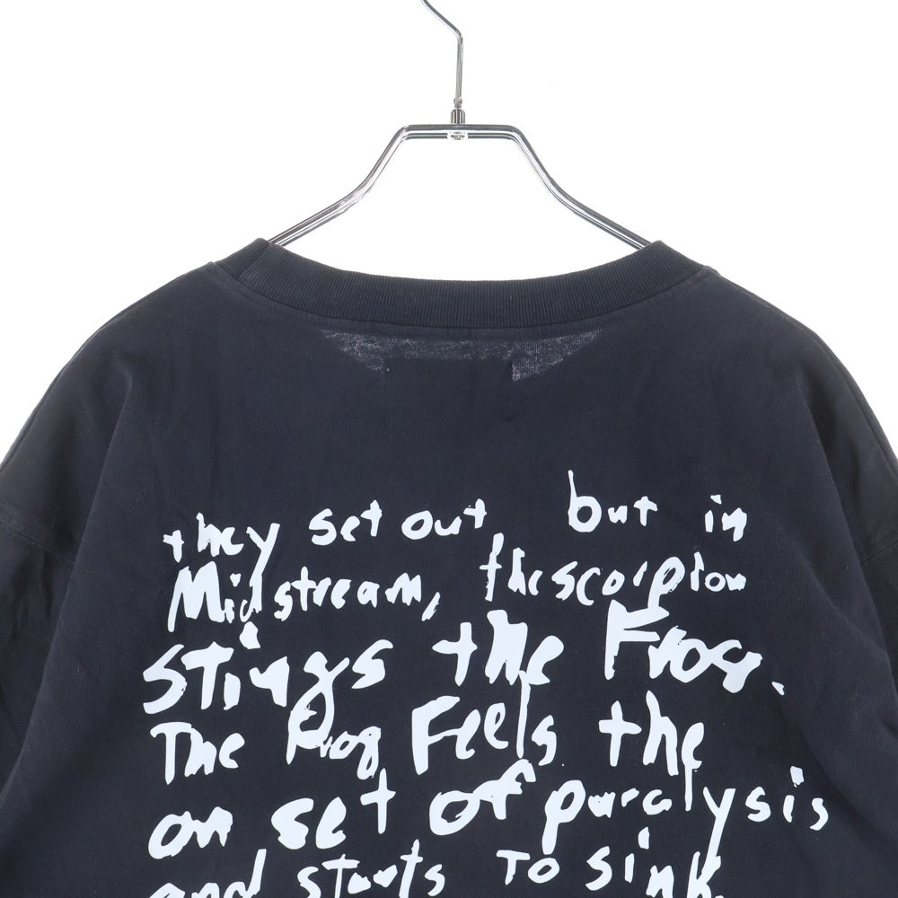 DENIM TEARS(デニムティアーズ) The Scorpion and the Frog フロントロゴ 長袖Tシャツ ロングスリーブ カットソー ブラック
