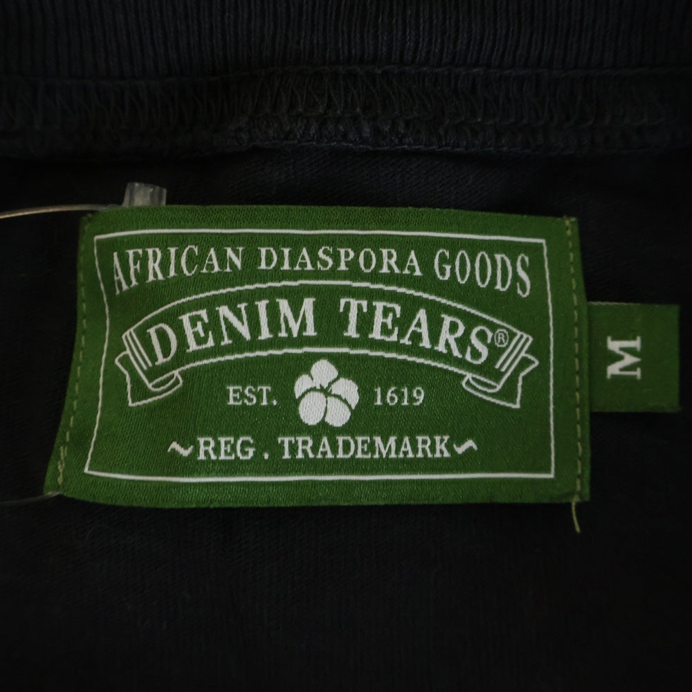 DENIM TEARS(デニムティアーズ) The Scorpion and the Frog フロントロゴ 長袖Tシャツ ロングスリーブ カットソー ブラック