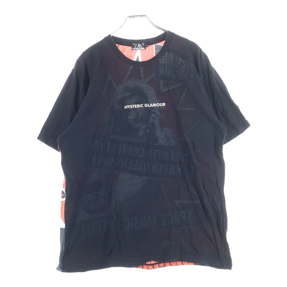 HYSTERIC GLAMOUR(ヒステリックグラマー) Killer Queens Tee バックプリント 半袖Tシャツカットソー ブラック