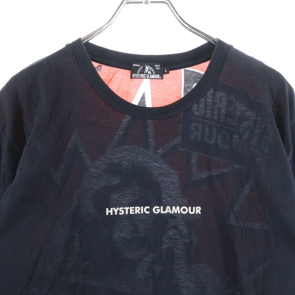 HYSTERIC GLAMOUR(ヒステリックグラマー) Killer Queens Tee バックプリント 半袖Tシャツカットソー ブラック