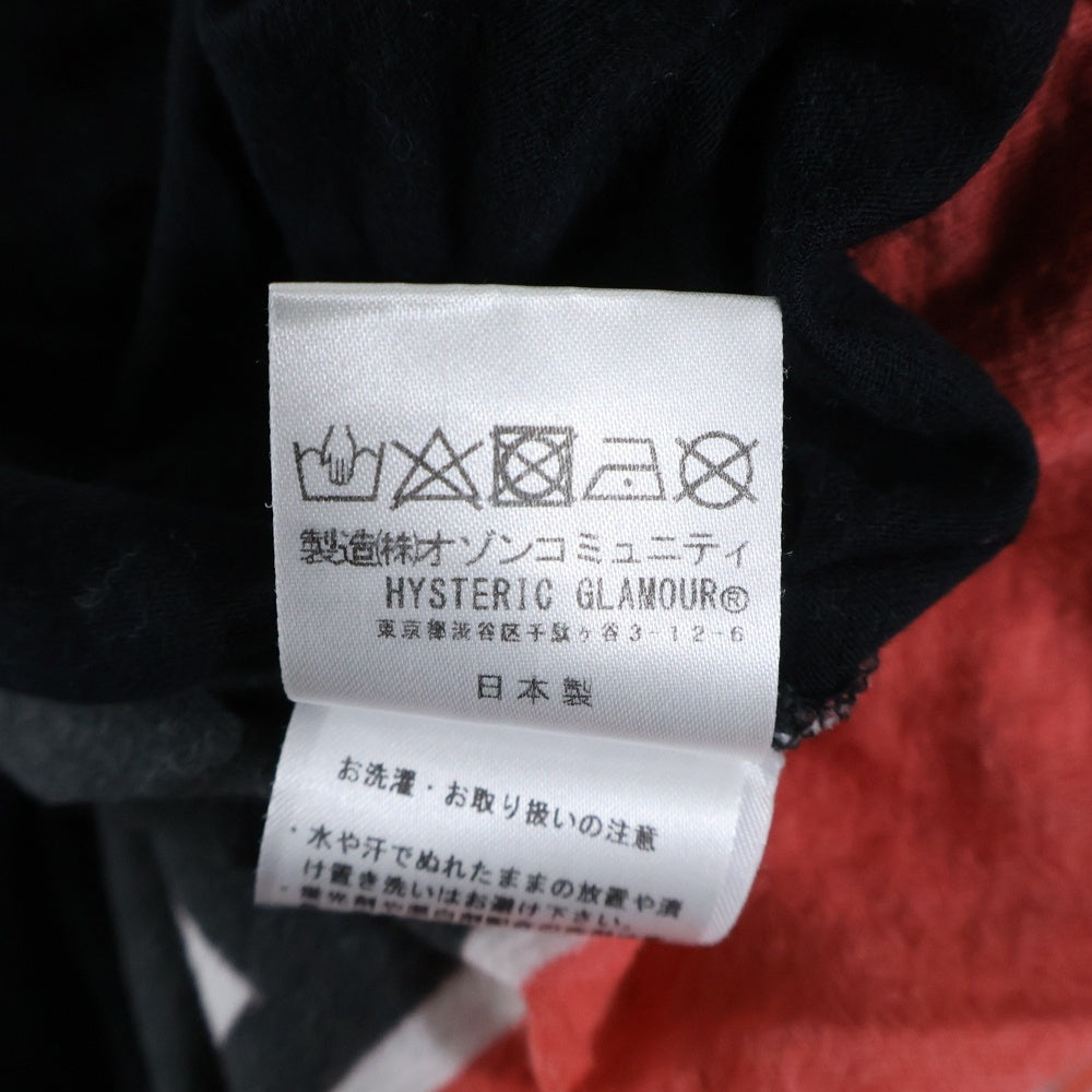 HYSTERIC GLAMOUR(ヒステリックグラマー) Killer Queens Tee バックプリント 半袖Tシャツカットソー ブラック