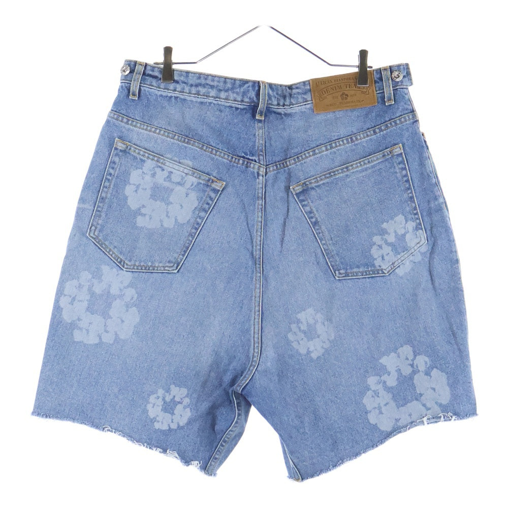 DENIM TEARS(デニムティアーズ) Denim Half Pants デニムハーフ パンツ フラワーロゴ インディゴ
