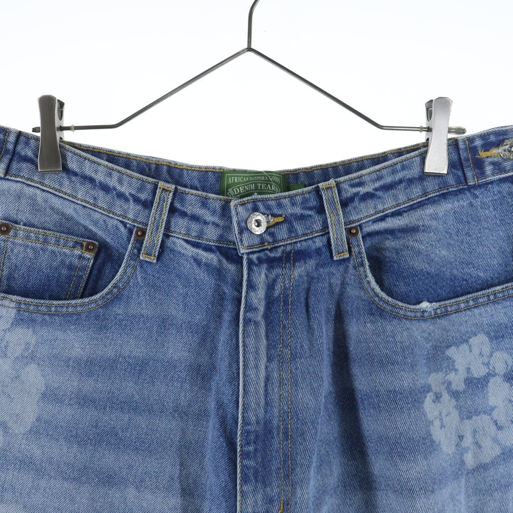DENIM TEARS(デニムティアーズ) Denim Half Pants デニムハーフ パンツ フラワーロゴ インディゴ