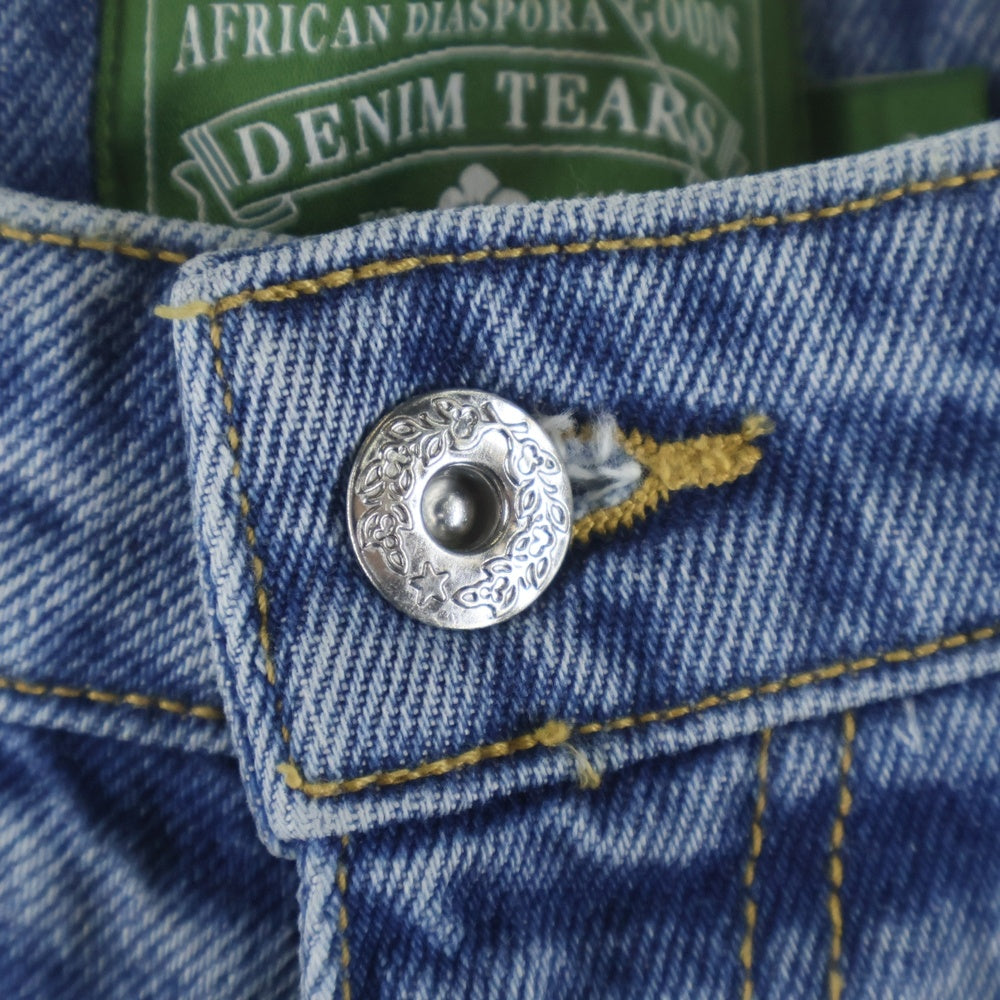 DENIM TEARS(デニムティアーズ) Denim Half Pants デニムハーフ パンツ フラワーロゴ インディゴ