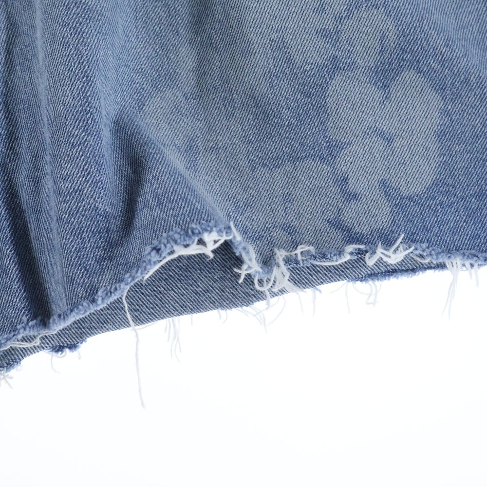 DENIM TEARS(デニムティアーズ) Denim Half Pants デニムハーフ パンツ フラワーロゴ インディゴ
