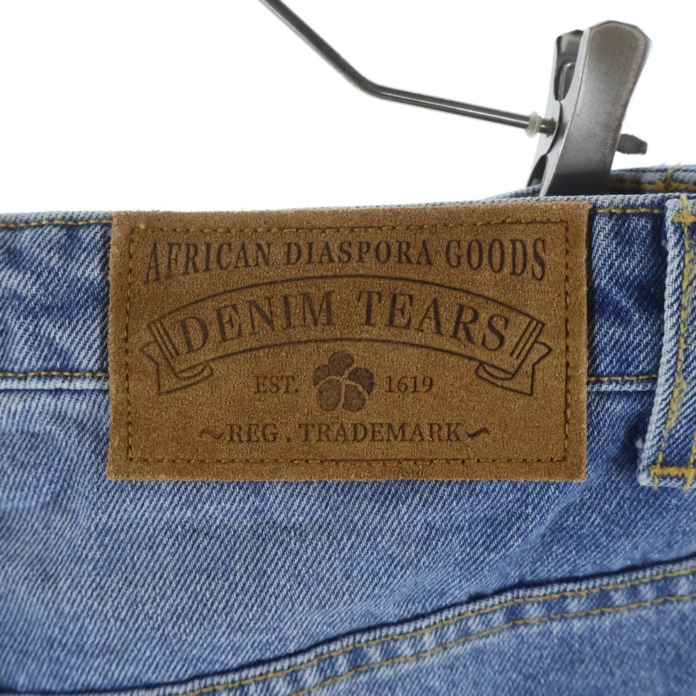 DENIM TEARS(デニムティアーズ) Denim Half Pants デニムハーフ パンツ フラワーロゴ インディゴ