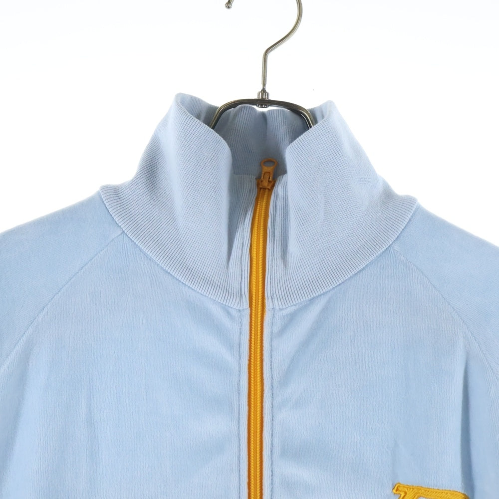 DENIM TEARS(デニムティアーズ) Velour Warmup Jacket ベロア ジップアップ ジャケット ブルー