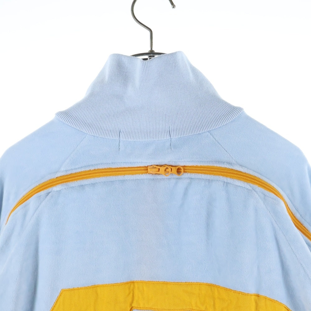 DENIM TEARS(デニムティアーズ) Velour Warmup Jacket ベロア ジップアップ ジャケット ブルー