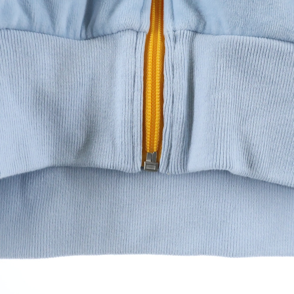 DENIM TEARS(デニムティアーズ) Velour Warmup Jacket ベロア ジップアップ ジャケット ブルー