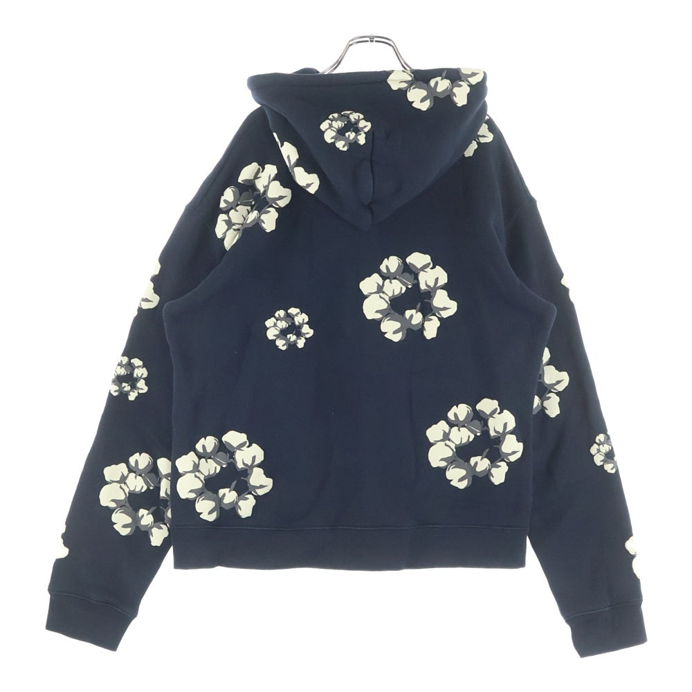 DENIM TEARS(デニムティアーズ) ×CPFM COTTON WREATH PULL OVER HOODIE コットン フラワープルオーバーパーカー ブラック