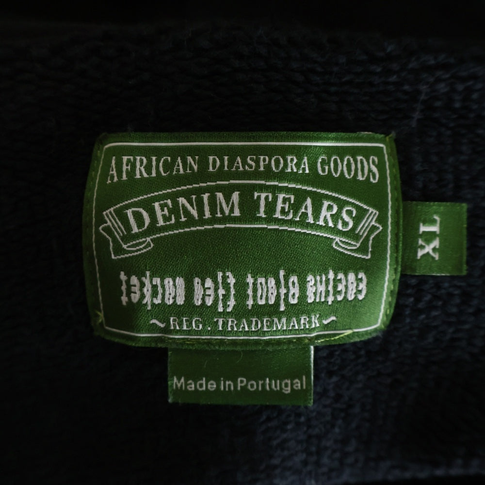 DENIM TEARS(デニムティアーズ) ×CPFM COTTON WREATH PULL OVER HOODIE コットン フラワープルオーバーパーカー ブラック
