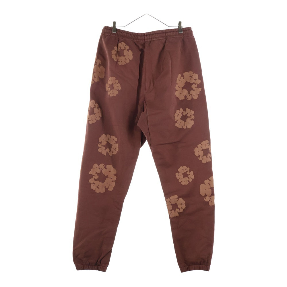 DENIM TEARS(デニムティアーズ) COTTON WREATH SWEATPANTS コットン フラワー スウェットパンツ ブラウン
