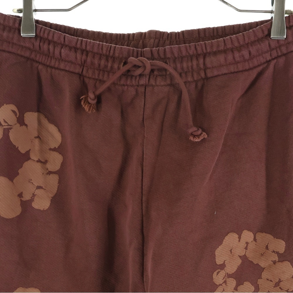 DENIM TEARS(デニムティアーズ) COTTON WREATH SWEATPANTS コットン フラワー スウェットパンツ ブラウン