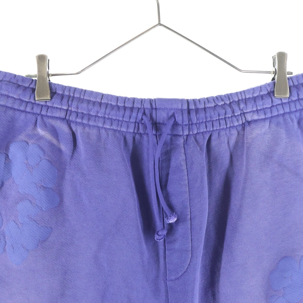 DENIM TEARS(デニムティアーズ) COTTON WREATH HALF SWEATPANTS コットン フラワー スウェットハーフパンツ パープル