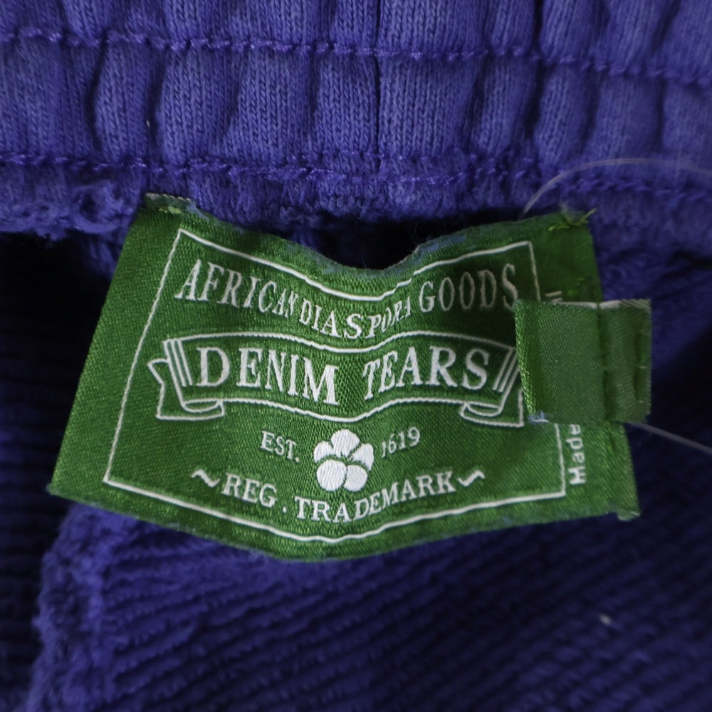 DENIM TEARS(デニムティアーズ) COTTON WREATH HALF SWEATPANTS コットン フラワー スウェットハーフパンツ パープル