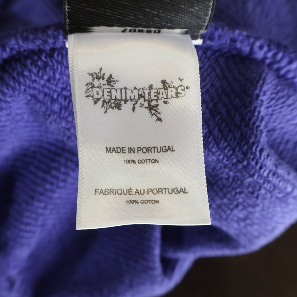 DENIM TEARS(デニムティアーズ) COTTON WREATH HALF SWEATPANTS コットン フラワー スウェットハーフパンツ パープル