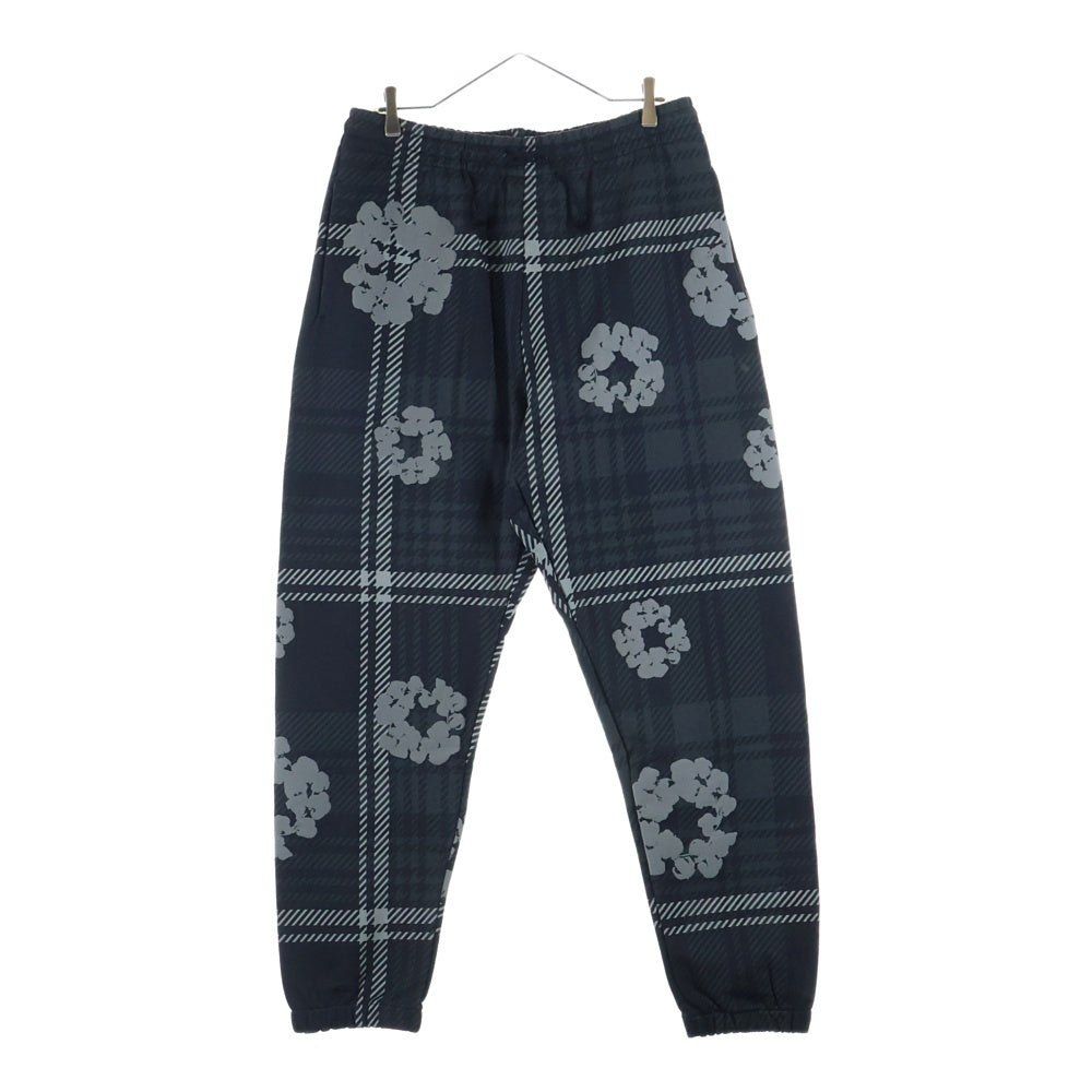 DENIM TEARS(デニムティアーズ) PLAID COTTON WREATH SWEAT PANTS プラッド コットン スウェットパンツ ブラック