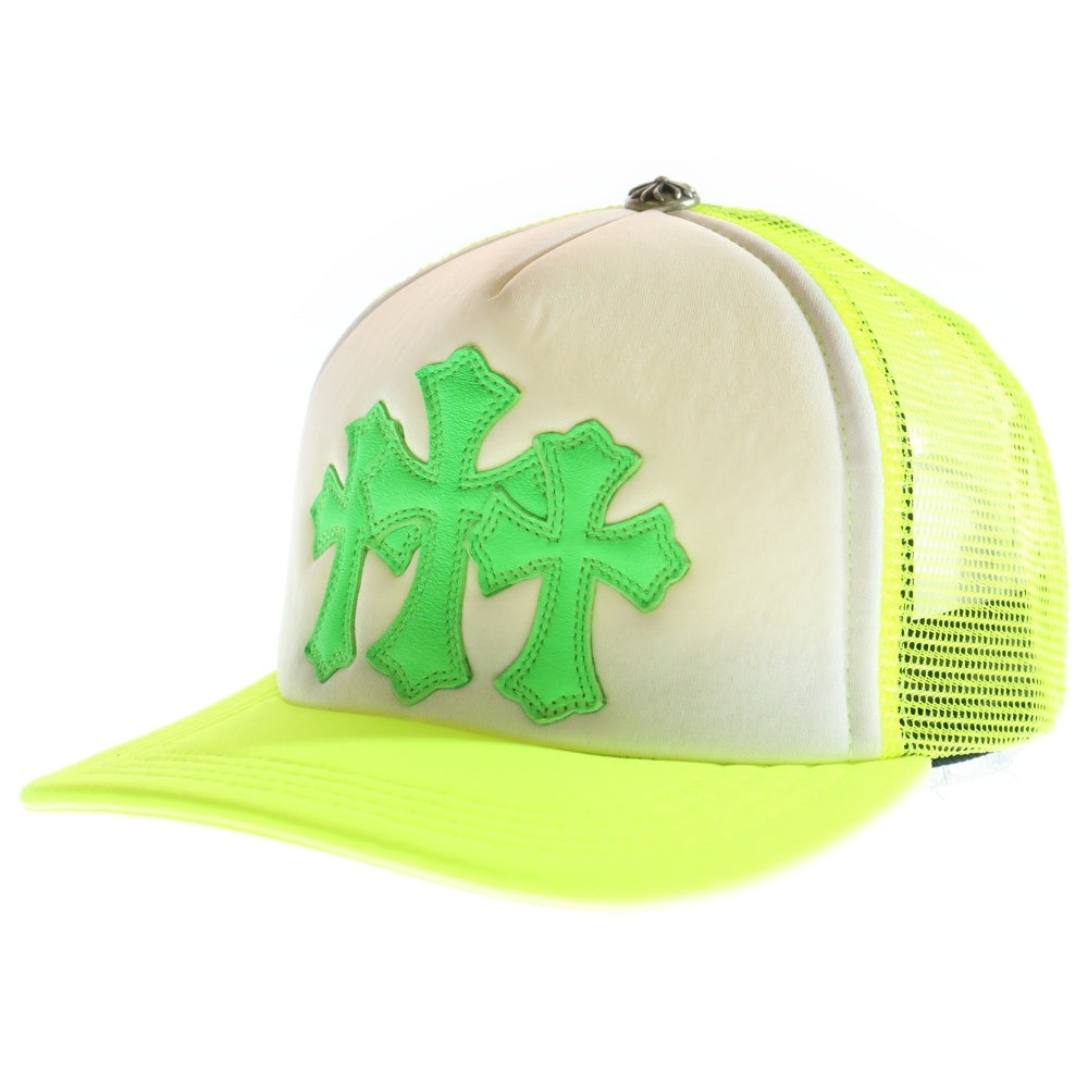 CHROME HEARTS(クロムハーツ) CRS PATCH Trucker Cap クロスパッチ メッシュトラッカー キャップ イエロー