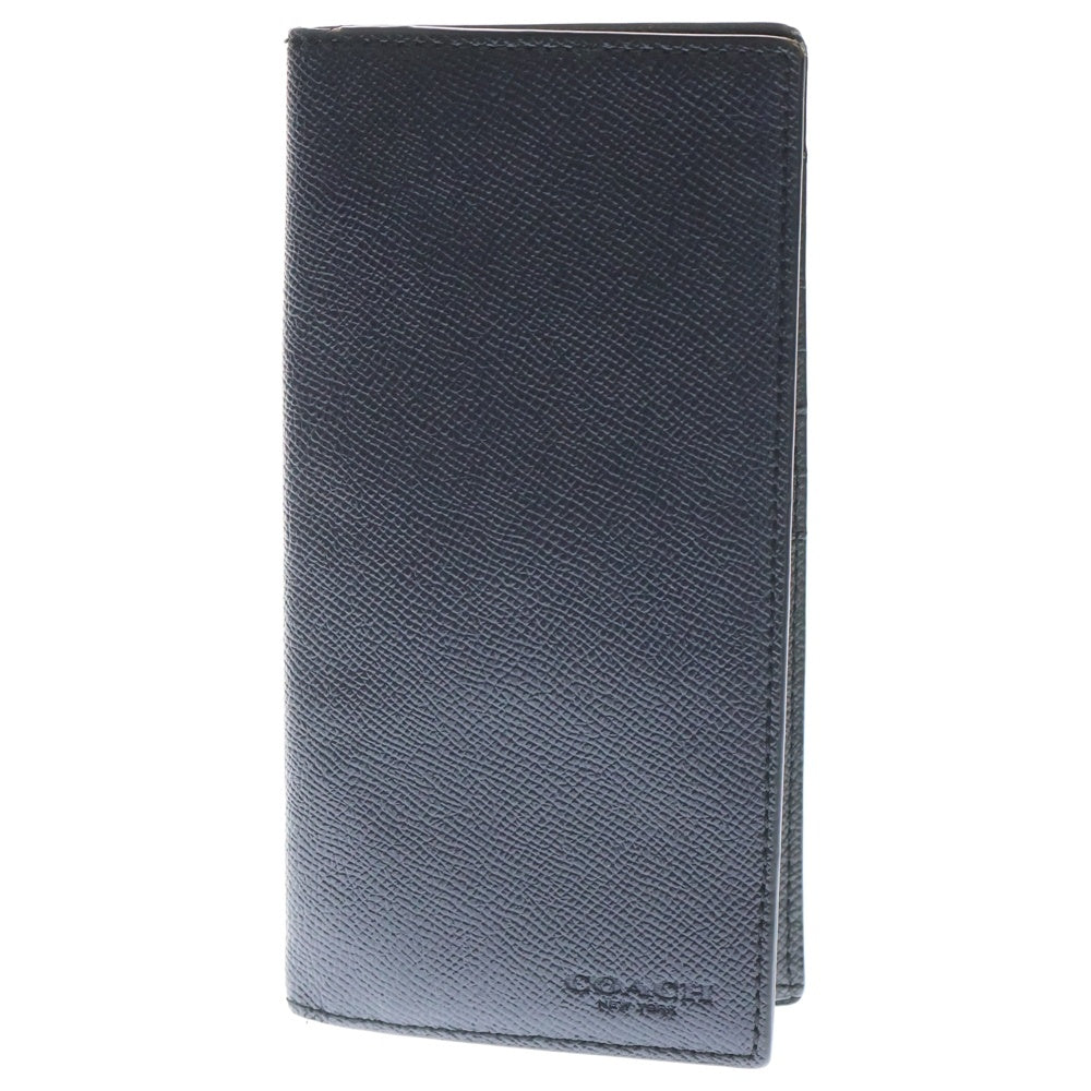 COACH(コーチ) カーフ 二つ折り財布 長財布 ネイビー F59109