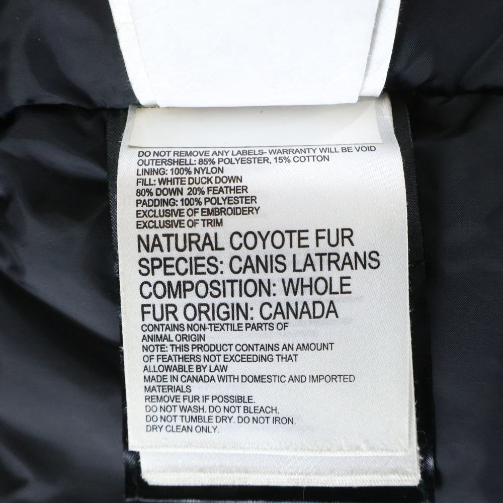 CANADA GOOSE(カナダグース) VICTORIA PARKA ヴィクトリアパーカー ファーダウンコート ブラック 3037LA