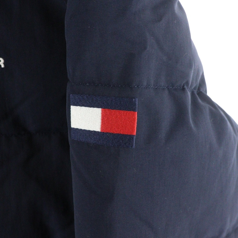 TOMMY HILFIGER(トミーヒルフィガー) 胸ロゴ刺繍 ジップアップ ダウンジャケット ネイビー 78J4151