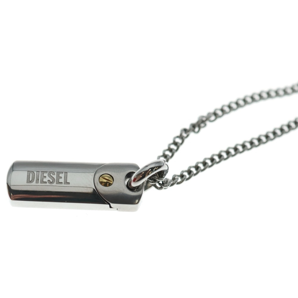 DIESEL(ディーゼル) DOG TAG NECKLACE ドッグタグ ロゴプレート ネックレス シルバー DX111600DJW