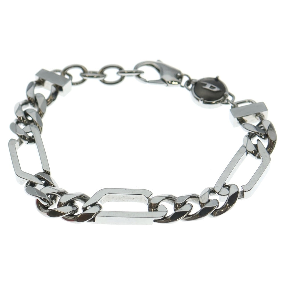 DIESEL(ディーゼル) D LOGO CHAIN BRACELET Dロゴ チェーン ブレスレット シルバー DX135100DJW