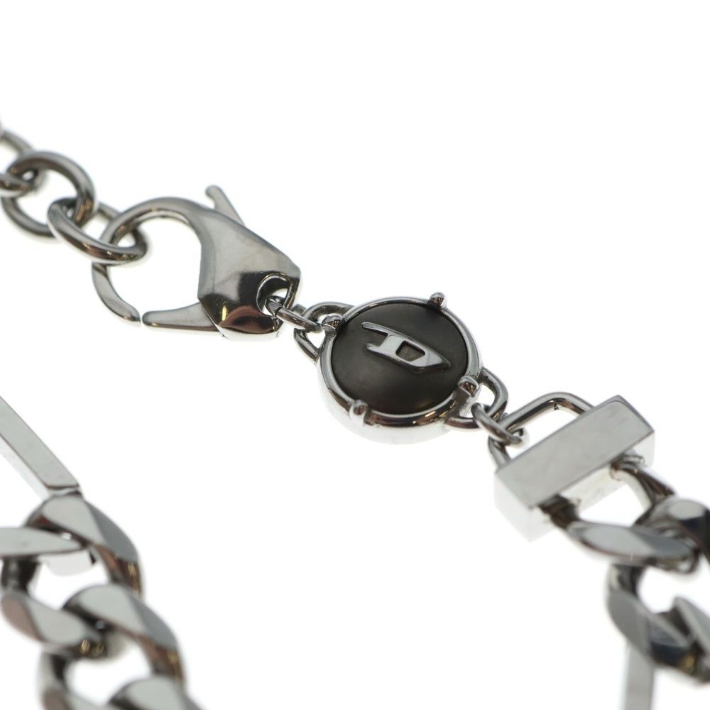 DIESEL(ディーゼル) D LOGO CHAIN BRACELET Dロゴ チェーン ブレスレット シルバー DX135100DJW