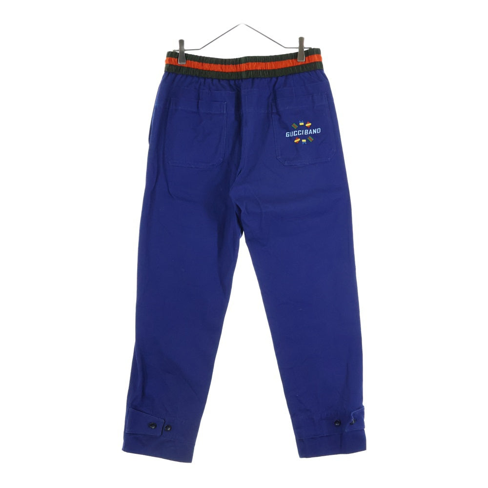 GUCCI(グッチ) GABARDINE PANT ギャバジン ウエストデザイン切り替え イージー パンツ ブルー 591052