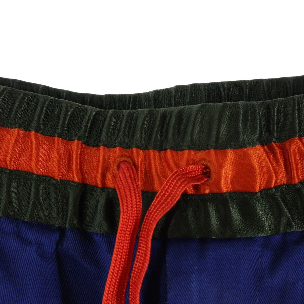 GUCCI(グッチ) GABARDINE PANT ギャバジン ウエストデザイン切り替え イージー パンツ ブルー 591052